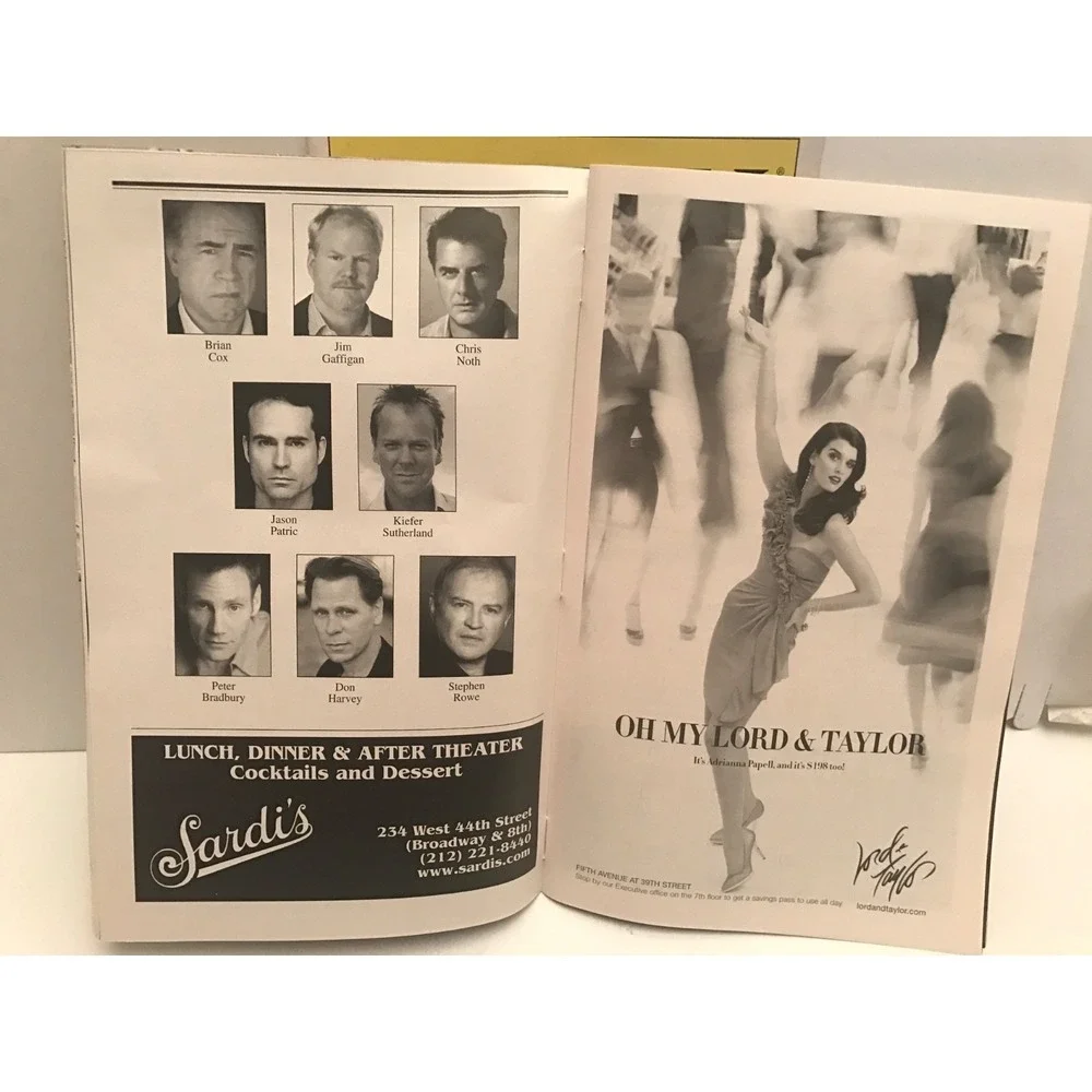 Playbill That Championship Season Kiefer Sutherland Jim Gaffigan Jason Patri A30